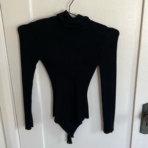 Black Turtleneck Bodysuit